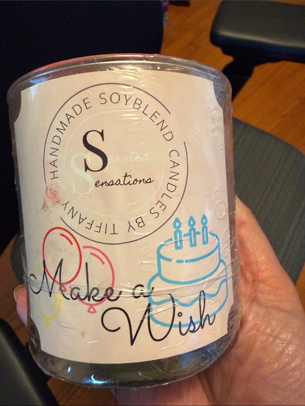 Make a Wish Floral Soy Blend Candle - Pink & Yellow